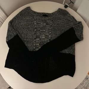 Light weight sweater with open back